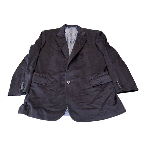 Tom James Blazer Men's Blue Velvet Size 40 Custom Suit Jacket Wedding - Picture 1 of 11